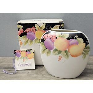 Four Seasons Serenade Porcelain Pillow Vase Russ Berry Folklore Peach‎ Plum